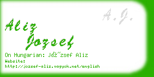 aliz jozsef business card